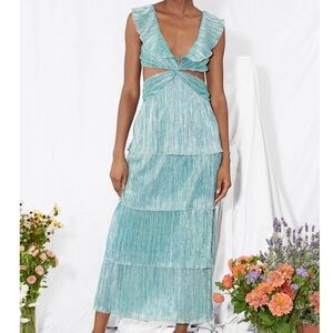 SAYLOR Teal Midi Dress